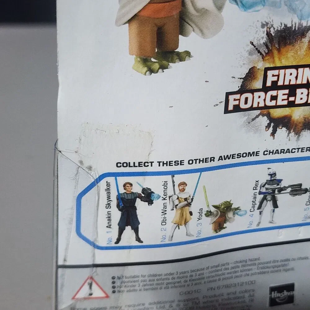NEW Star Wars The Clone Wars Yoda Action Figure #3 Firing Force Blast 2008...
